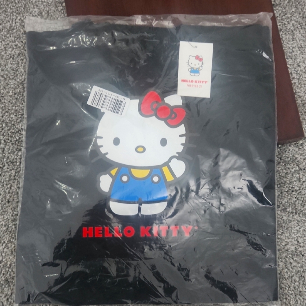 Hello Kitty Black and Red Glossy Tote Bag